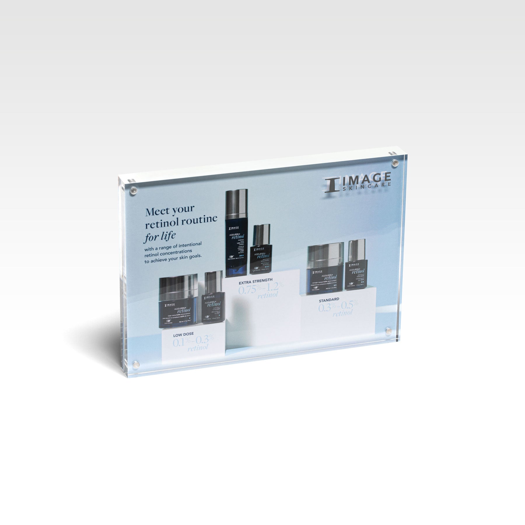 AGELESS+ Collection display graphic insert