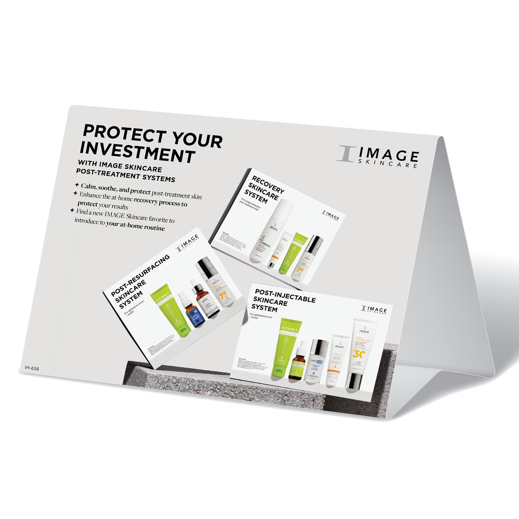Post treatment systems tent card (single)