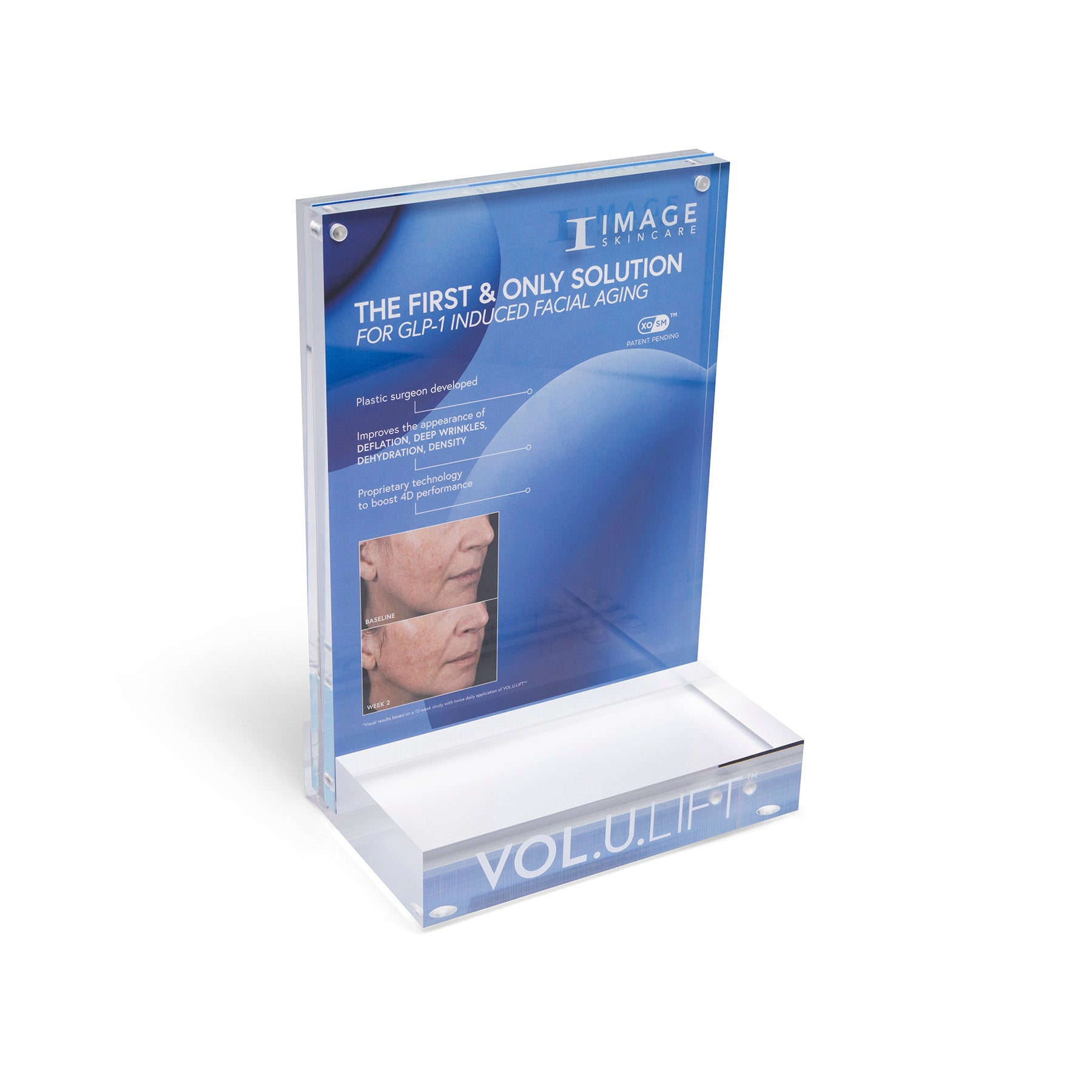 Product packaging for 'VOL.ULIFT' with branding and text on a white background