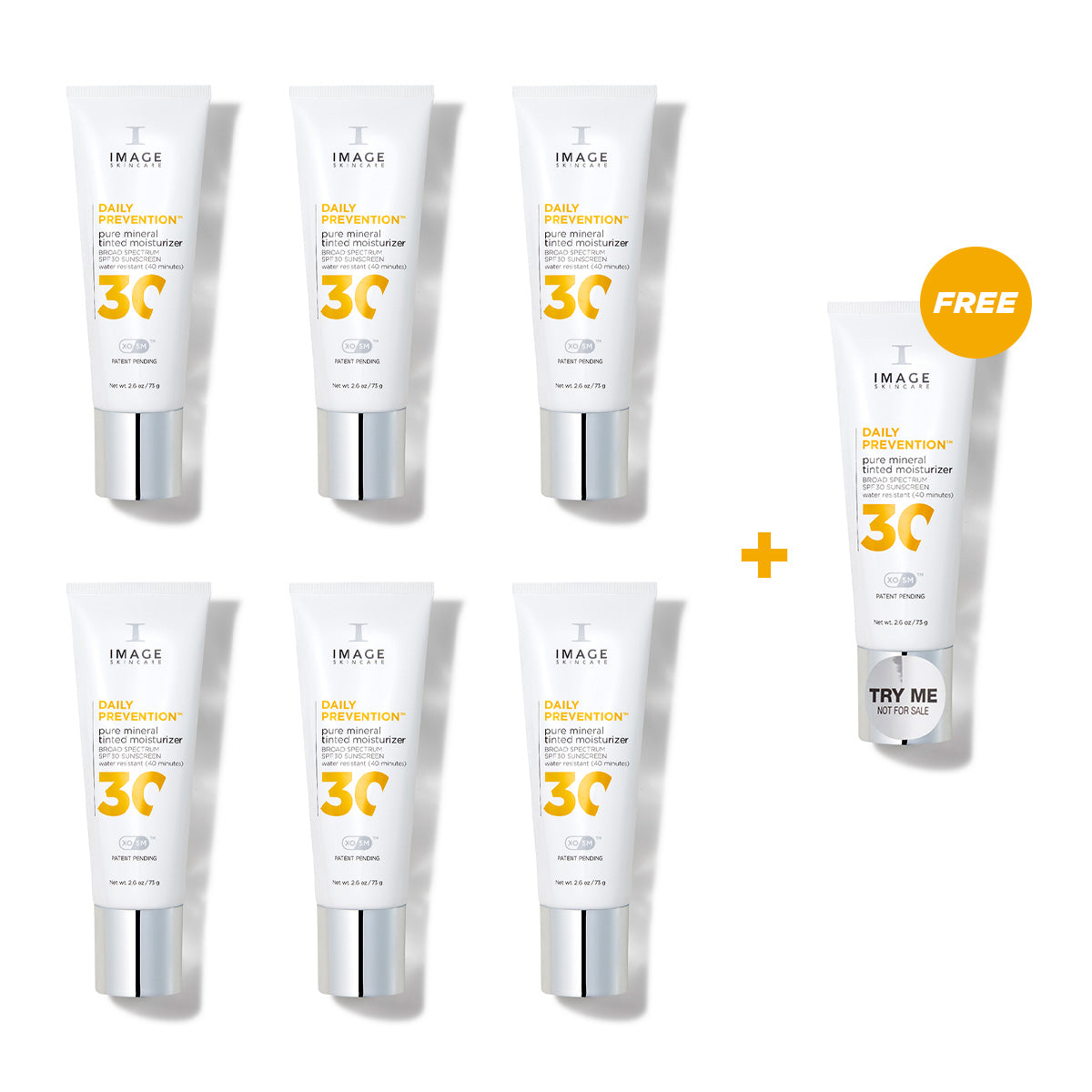 Buy 6 Retail get the tester free DP pure mineral tinted moisturizer SPF30