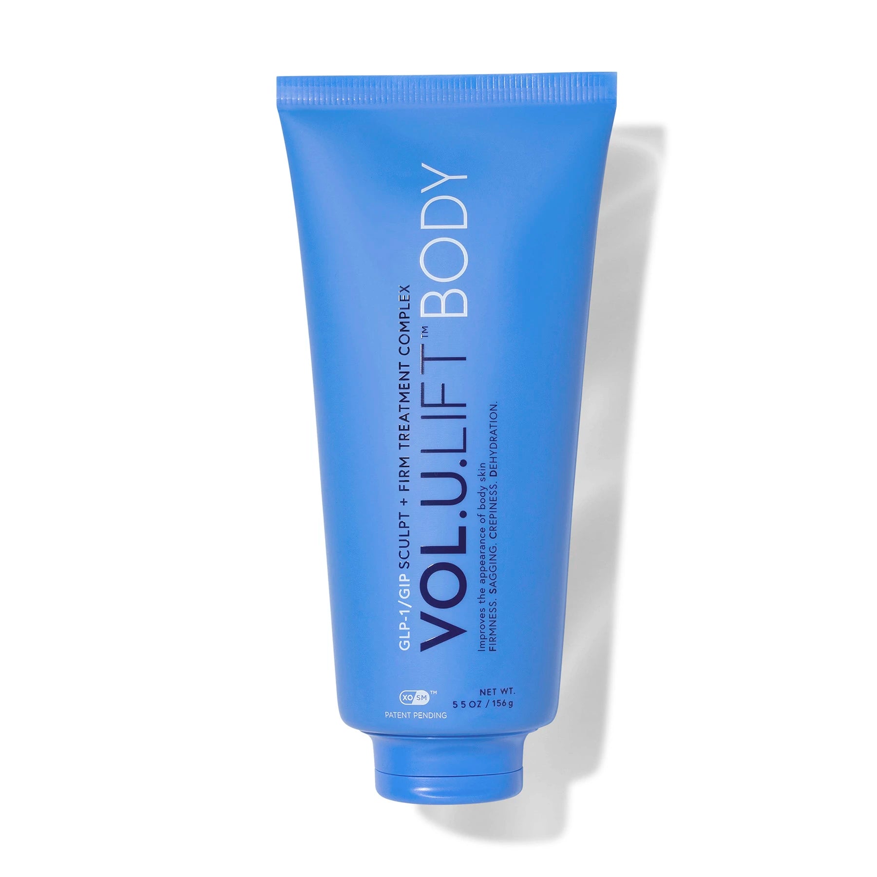 Blue tube of VOL.U.LIFT BODY treatment on a white background