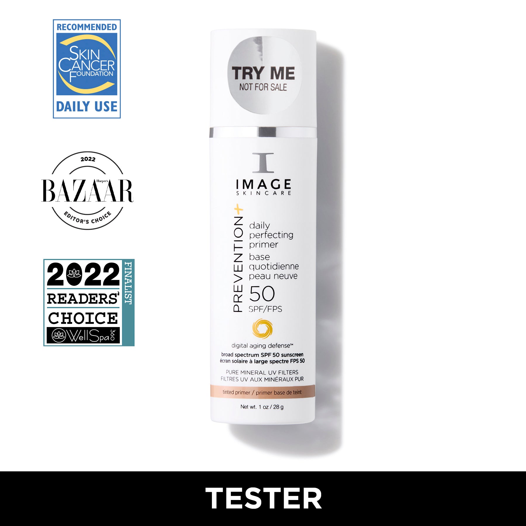 PREVENTION® tester daily perfecting primer  SPF 50