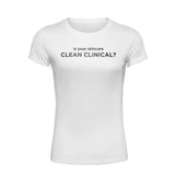Clean Clinical Shirt - Size L, White, round neck