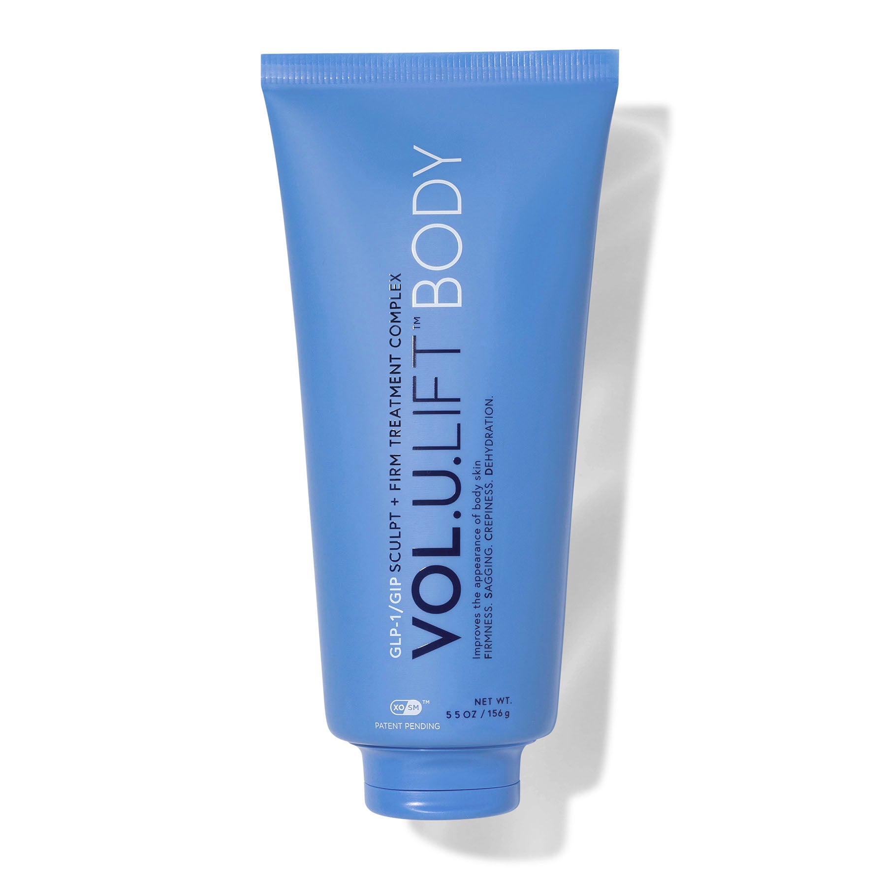 Blue tube of VOL.U.LIFT BODY treatment on a white background